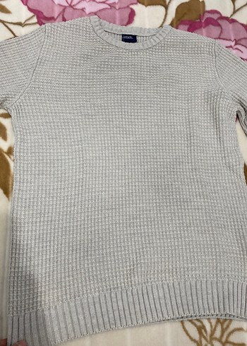 Bej renk erkek Örgü Triko Kazak - Görsel 2