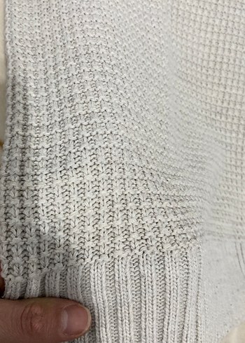 Bej renk erkek Örgü Triko Kazak - Görsel 4