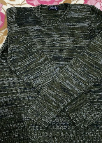 Gri Triko Erkek Kazak Uzun Kollu - Görsel 2