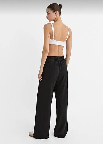 xs Beden siyah Renk Stradivarius Keten Pantalon