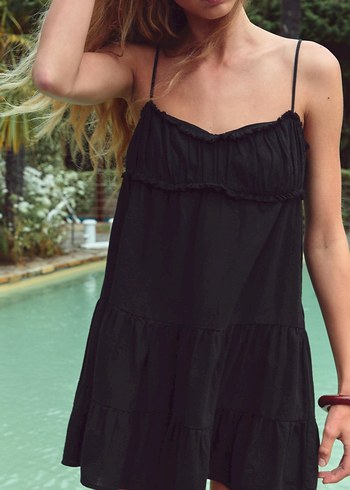 Zara Zara Siyah Mini Elbise