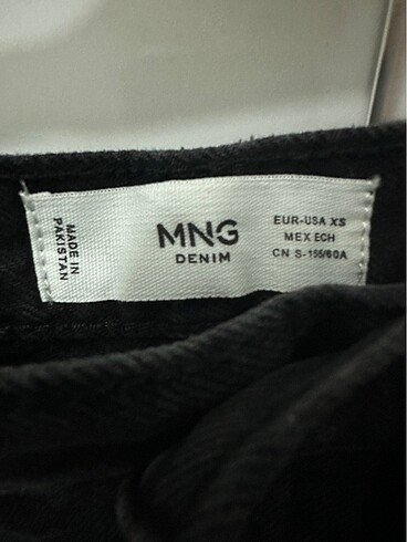 xs Beden siyah Renk Mango jean etek