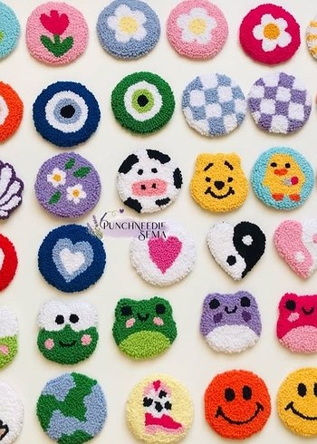 Punch renkli Bardak Altlıkları - Görsel 3