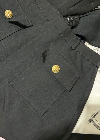 Gold Düğmeli Şort - Görsel 2