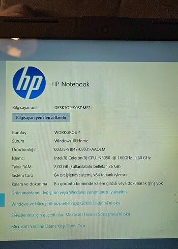 Khaki Renk HP Notebook Laptop - Görsel 5