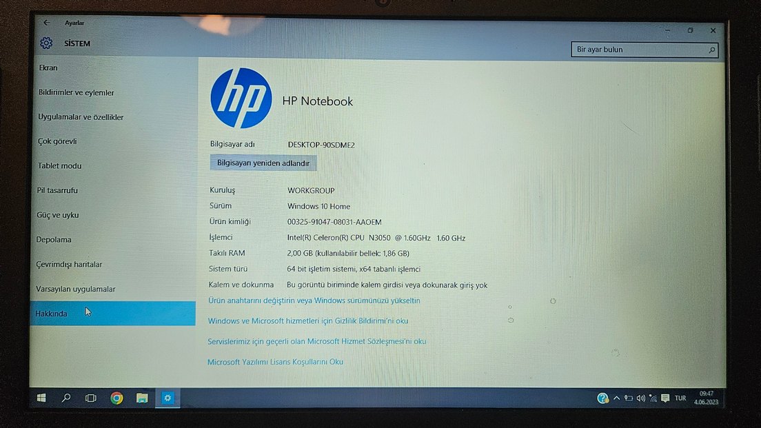 Khaki Renk HP Notebook Laptop - Görsel 4