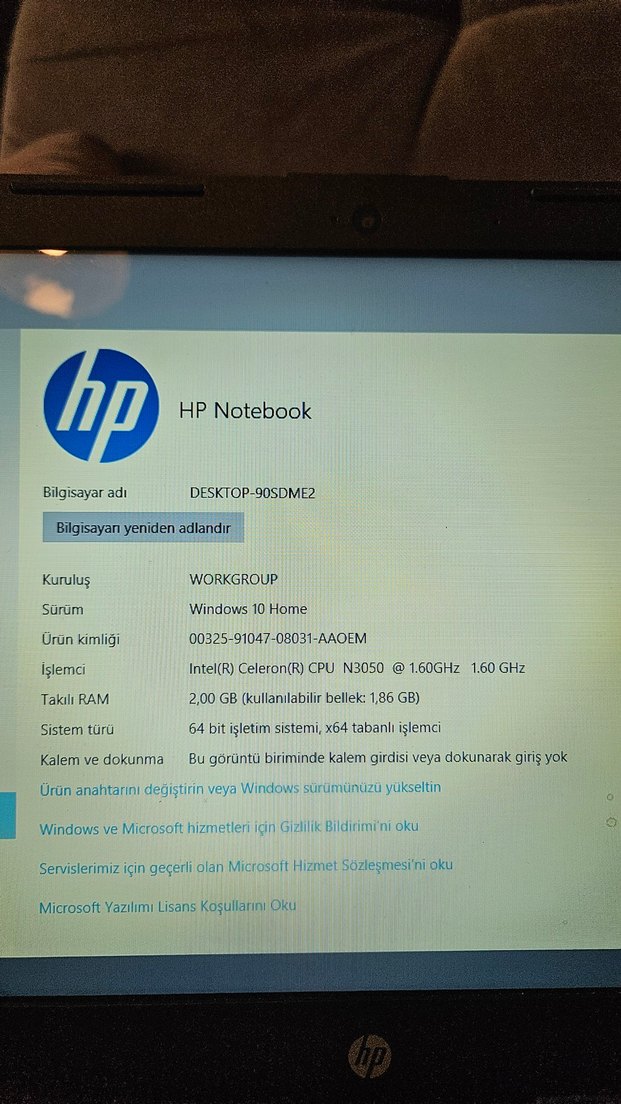 Khaki Renk HP Notebook Laptop - Görsel 5
