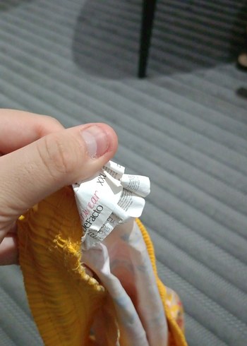 Sarı Çiçekli Fırfırlı Bohem Mini Şort - Görsel 2