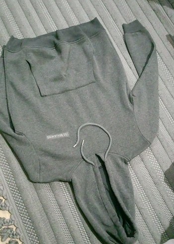 Gri Kapüşonlu Kadın Sweatshirt