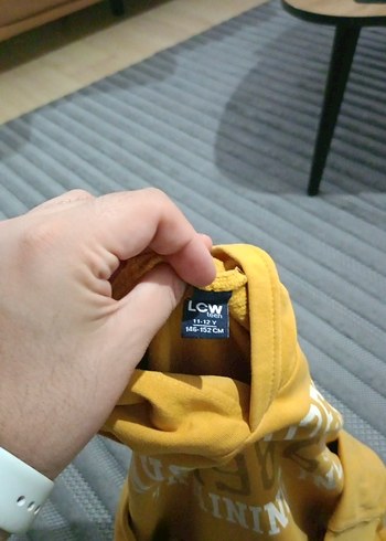 LC Waikiki Sarı Kapüşonlu Erkek Çocuk Sweatshirt