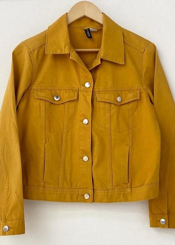 l Beden camel Renk H&M hardal sarısı kot ceket