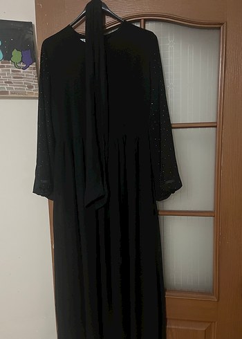 Siyah Uzun Kollu Salaş Gotik Elbise - Görsel 2