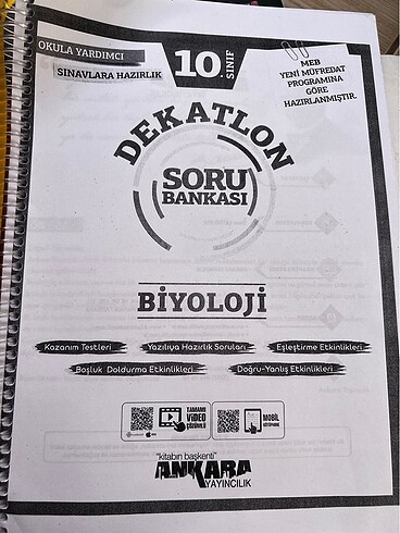 10. sınıf biyoloji ankara yayınları dekatlon soru bankası