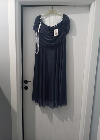 Lacivert abiye Elbise , 2XL - Görsel 4