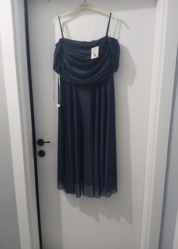 Lacivert abiye Elbise , 2XL - Görsel 3