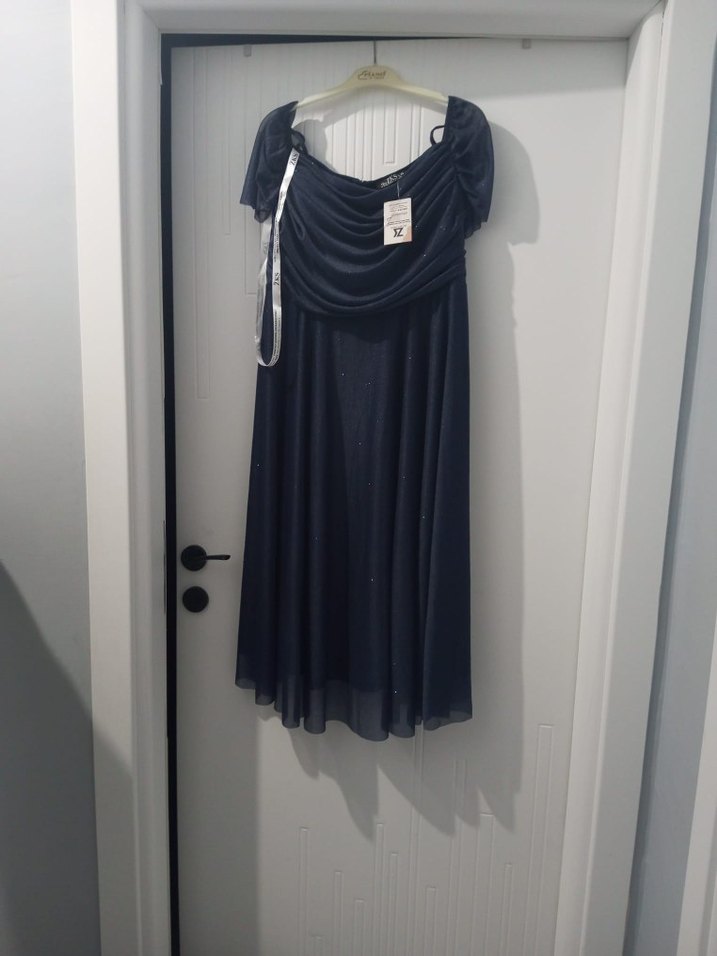 Lacivert abiye Elbise , 2XL - Görsel 4