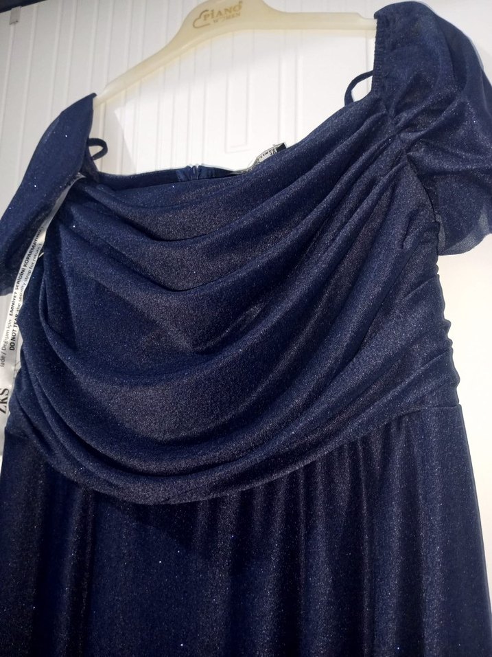 Lacivert abiye Elbise , 2XL - Görsel 5