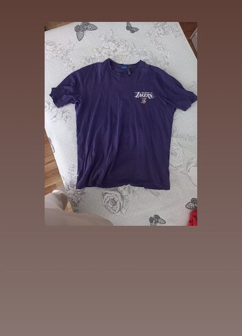 Lakers nba baskılı tshirt 