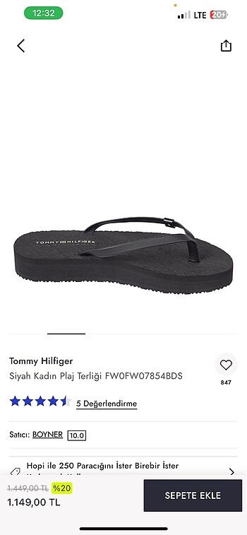 Tommy Hilfiger Tommy Hilfiger kadın plaj terliği siyah