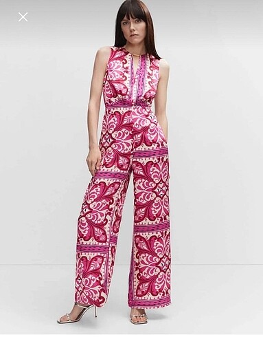 MANGO PEMBE DESENLİ TULUM
