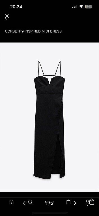 Zara elbise xs