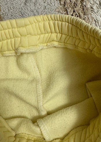 Sarı Kadın Peluş Detaylı Rahat Eşofman - Görsel 2