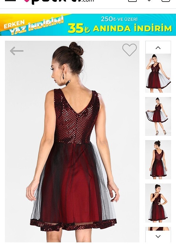 #bordo #abiye #mezuniyet # kısa #kına - Görsel 2