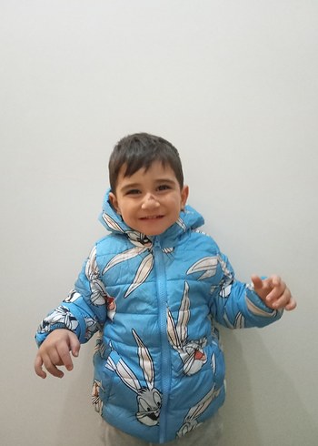 Kapüşonlu, Baskılı Erkek Çocuk Mont - Görsel 4