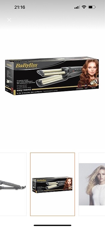 Babyliss C260e su dalgası maşa