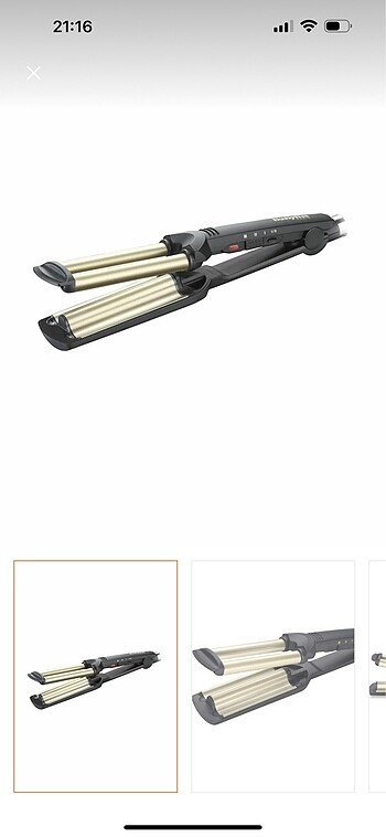 Beden Babyliss C260e su dalgası maşa