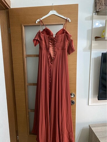 38 Beden bordo Renk Abiye