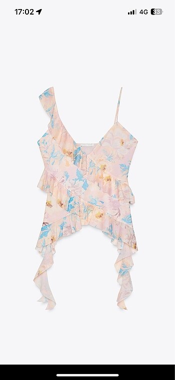 Zara fırfırlı bluz
