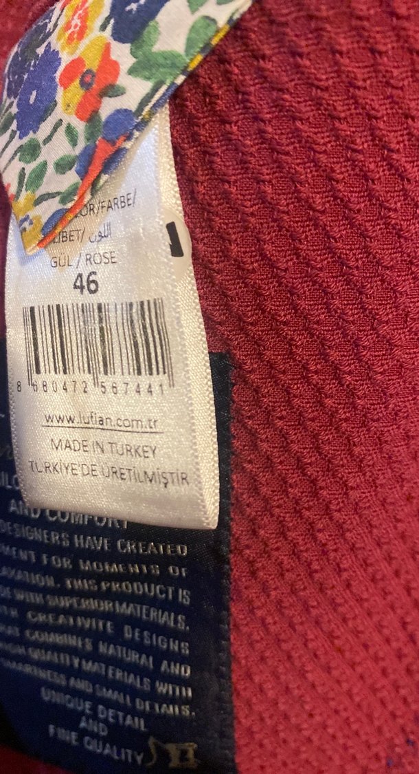 Bordo Düğmeli Erkek Ceket - Görsel 4