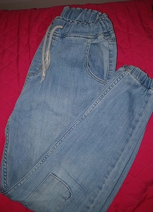 Büzgülü vintage kot pantolon