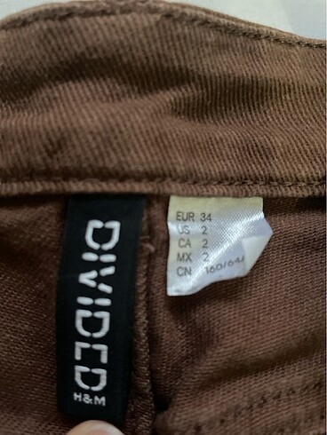 34 Beden h&m kahverengi wide leg pantalon