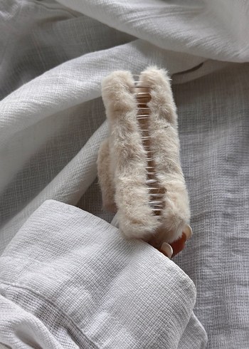 Bej peluşlu Toka  Mandal model  Büyük Boy - Görsel 11