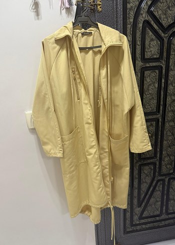 Sarı Uzun Fermuarlı Yağmurluk - Görsel 3