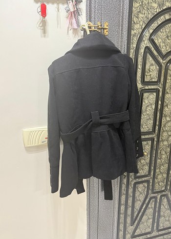 Siyah Kemerli Kaban Ceket - Görsel 2