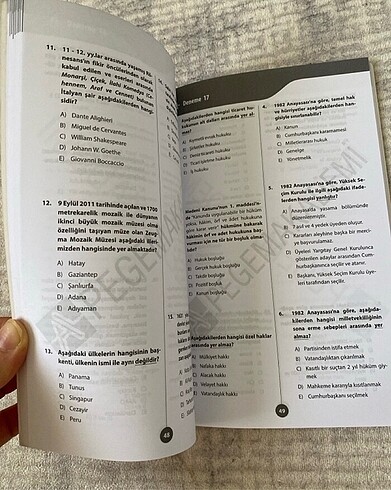  KPSS VATANDAŞLIK DENEME