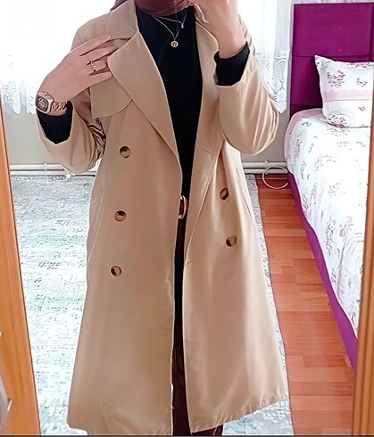 l Beden camel Renk Trençkot