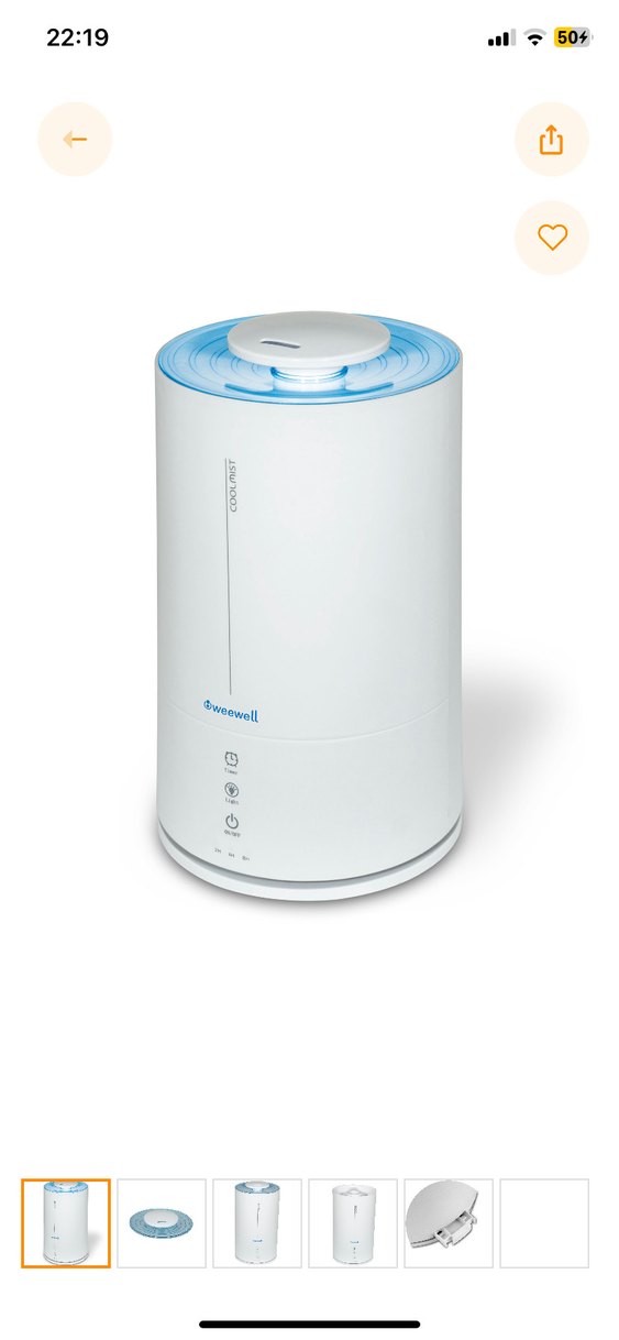 Weewell Beyaz Hava Temizleyici ve Nemlendirici - Görsel 2