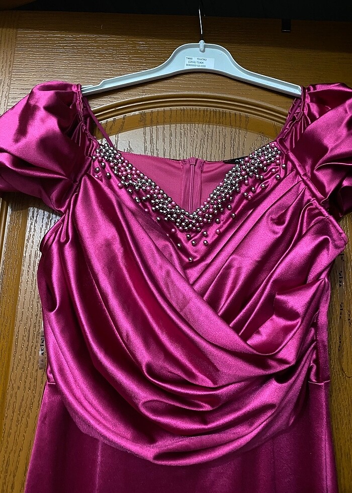 fuşya abiye - Görsel 4