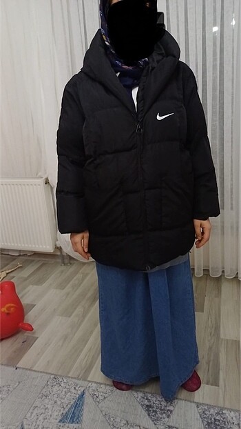Nike Siyah owersize şişme mont
