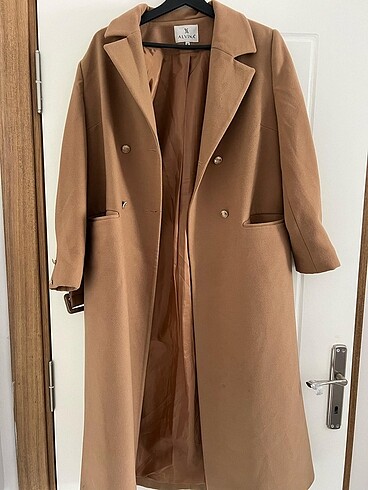 Alvina camel renk kaşe kaban