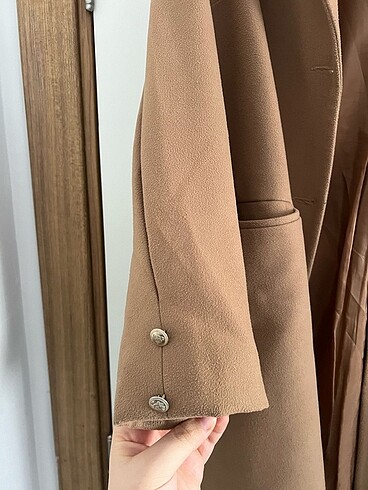40 Beden Alvina camel renk kaşe kaban