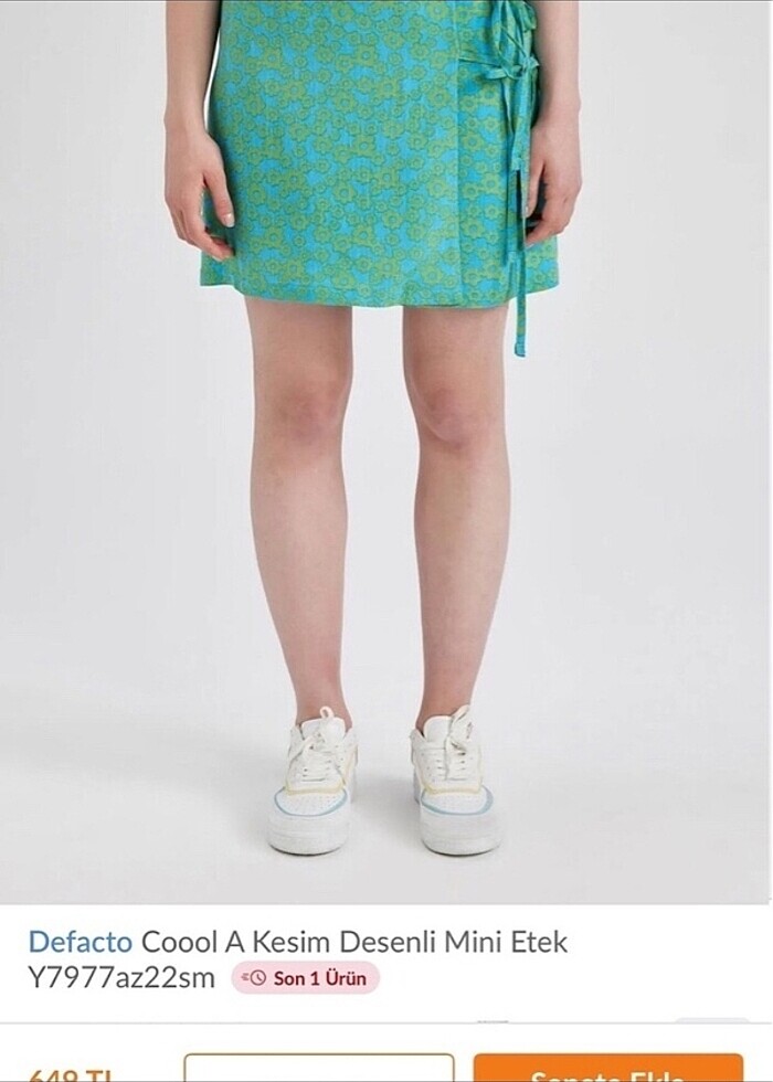 DEFACTO SU YEŞİLİ ETEK - Görsel 3