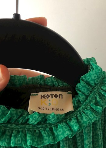 Yeşil Fırfırlı Bohem Kız Elbisesi - Görsel 6