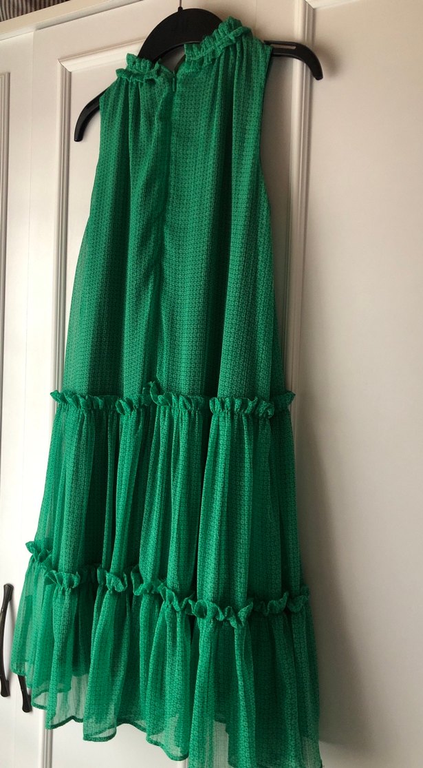 Yeşil Fırfırlı Bohem Kız Elbisesi - Görsel 5