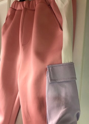 Düğmeli Pembe çocuk Eşofman Takımı - Görsel 6