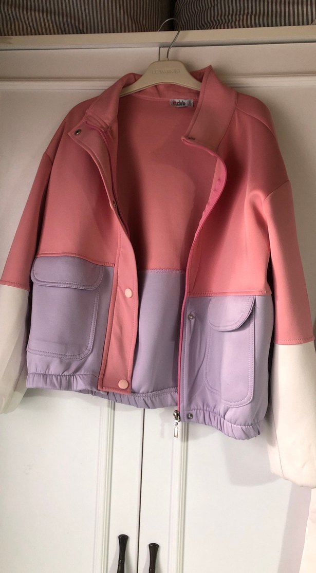 Düğmeli Pembe çocuk Eşofman Takımı - Görsel 3